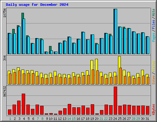 Daily usage for December 2024