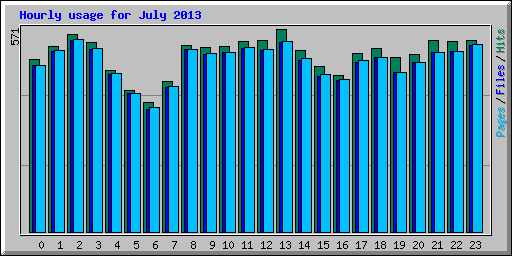 Hourly usage for July 2013