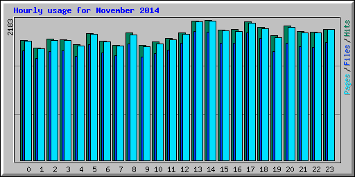 Hourly usage for November 2014
