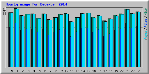 Hourly usage for December 2014