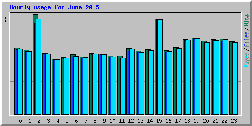 Hourly usage for June 2015