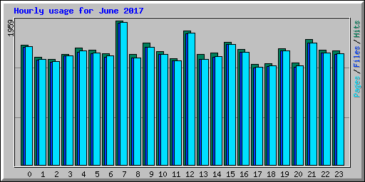 Hourly usage for June 2017