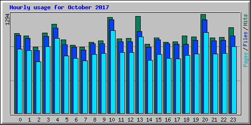 Hourly usage for October 2017