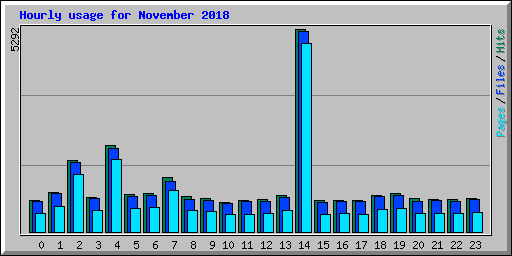 Hourly usage for November 2018