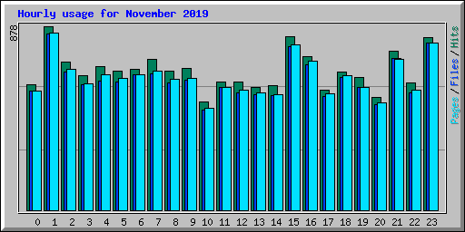 Hourly usage for November 2019