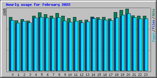 Hourly usage for February 2022