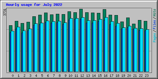 Hourly usage for July 2022