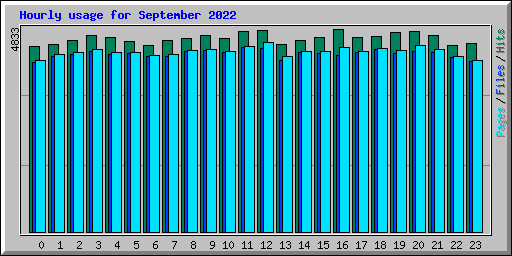 Hourly usage for September 2022