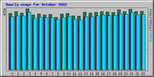 Hourly usage for October 2022