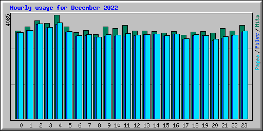 Hourly usage for December 2022