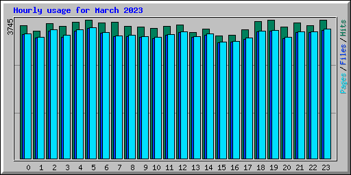 Hourly usage for March 2023
