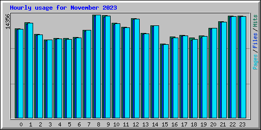 Hourly usage for November 2023