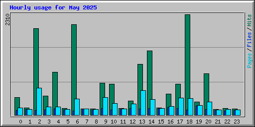 Hourly usage for May 2025